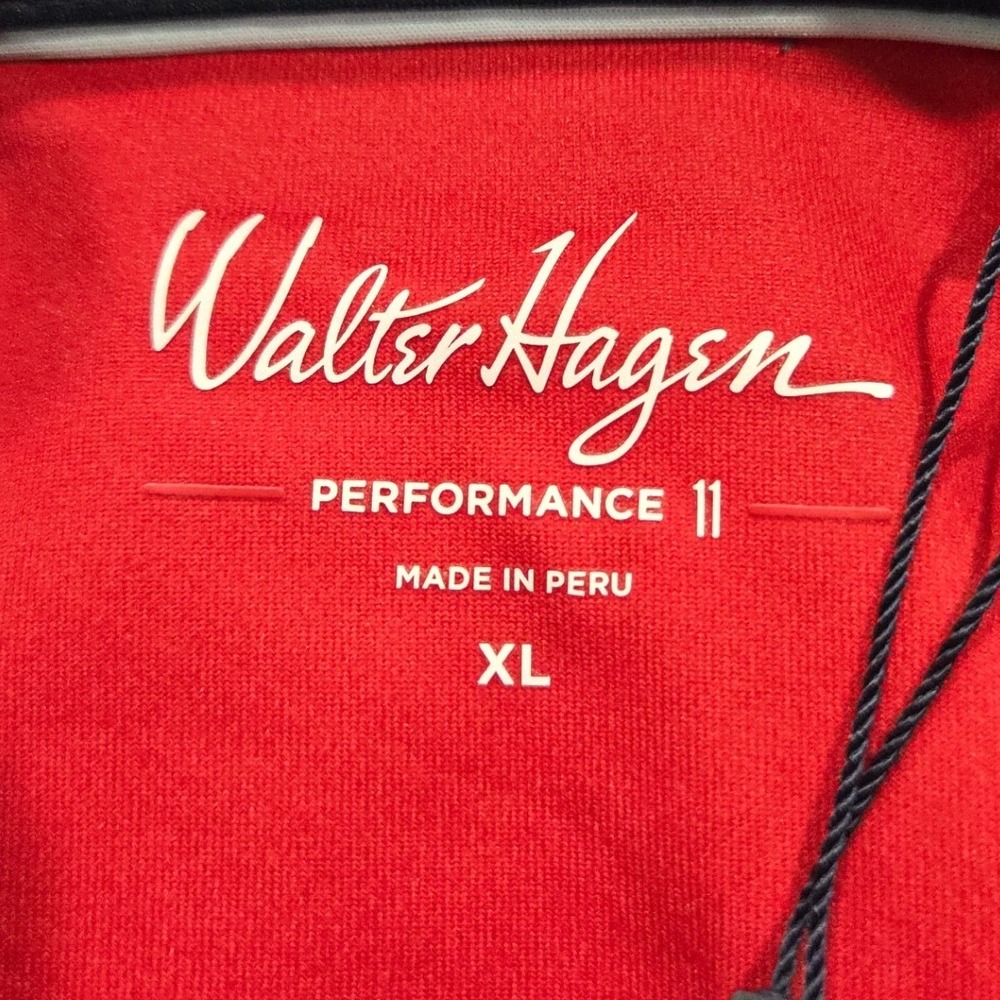 Walter Hagen Golf Polo Mens XL Blue Nautical Flag Shirt Performance UPF50+ NWT - Picture 4 of 8